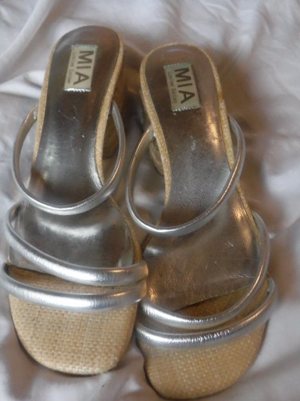 Mia Limited Edition Isabeli Espadrille Slide Sandal Womens Size 8 1/2 Pre Owned